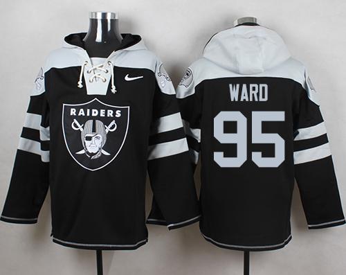 Nike Raiders #95 Jihad Ward Black Player Pullover NFL Hoodie - Click Image to Close